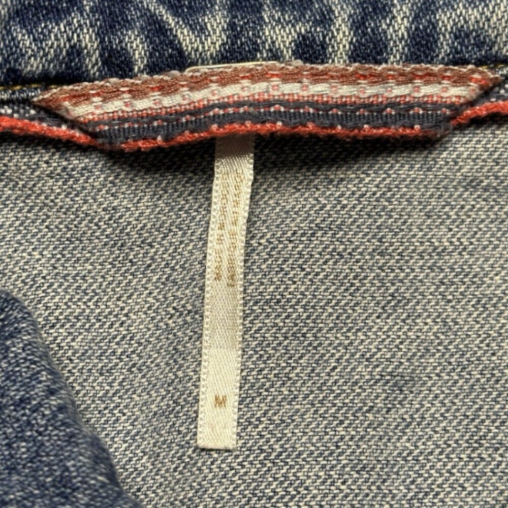 Free People We the Free Women’s Denim Jacket Indigo Blue 100% COTTON - Size M - Picture 5 of 14
